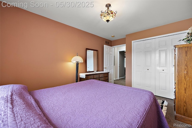 16106 Nathan Dr, Macomb, MI 48044 - bedroom featuring dark carpet, a closet, and baseboards