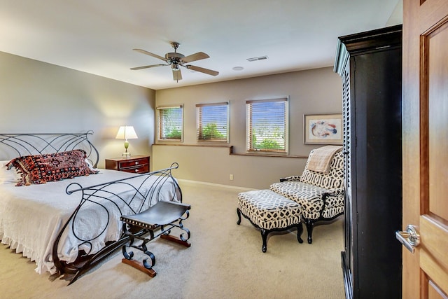 210 E Water St, New Buffalo, MI 49117 - carpeted bedroom with baseboards and ceiling fan