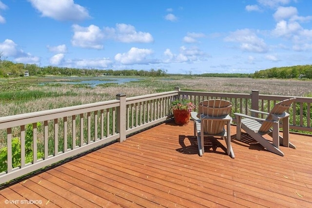 210 E Water St, New Buffalo, MI 49117 - wooden deck with a water view