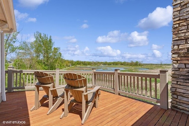 210 E Water St, New Buffalo, MI 49117 - wooden terrace featuring a water view
