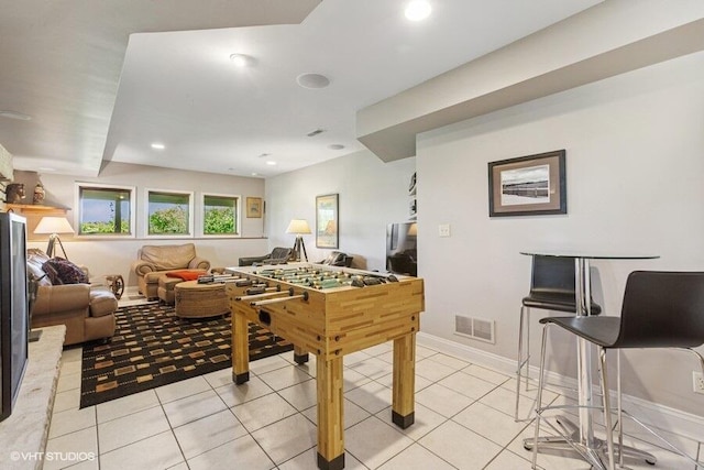 210 E Water St, New Buffalo, MI 49117 - game room with light tile patterned floors and recessed lighting