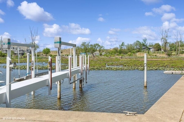 210 E Water St, New Buffalo, MI 49117 - dock area featuring boat lift and a water view