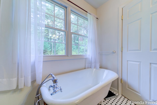 7561 Wiczer Dr, Whitehall, MI 49461 - full bathroom with plenty of natural light and a freestanding tub