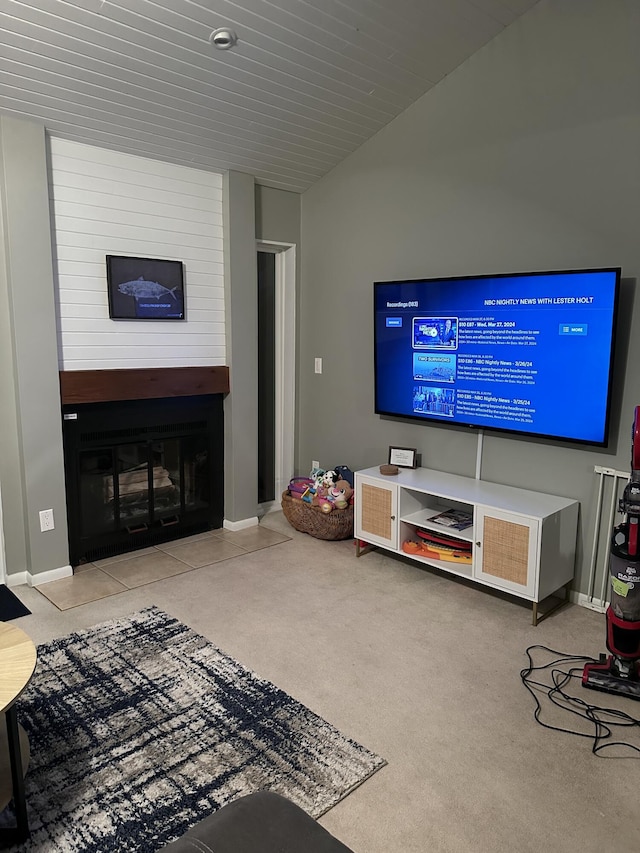 261 Black River St Unit F, South Haven, MI 49090 - living area with a fireplace and baseboards