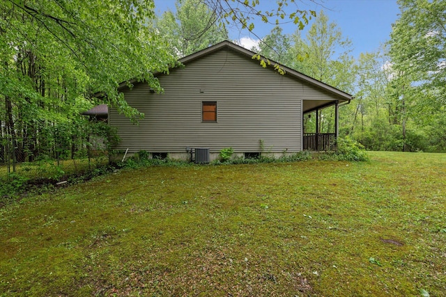 37965 County Road 388, Gobles, MI 49055 - view of home's exterior featuring a yard and central AC