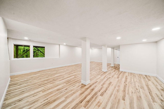 64711 Shorewood Ln, Cassopolis, MI 49031 - basement featuring wood finished floors, baseboards, and recessed lighting