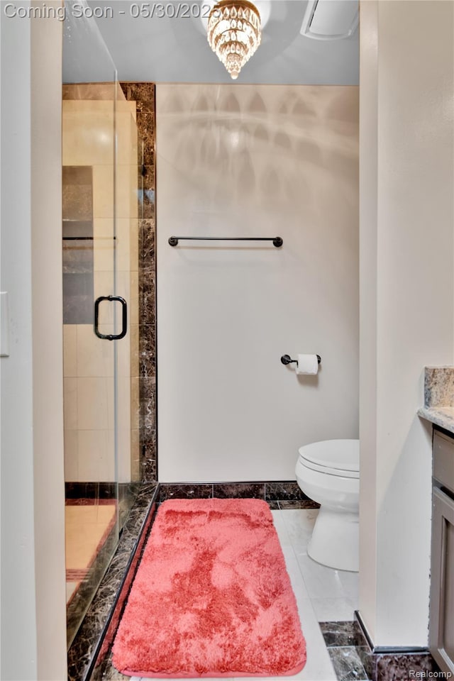 19298 Mitchell St, Rockwood, MI 48173 - full bathroom featuring vanity, toilet, and a shower stall