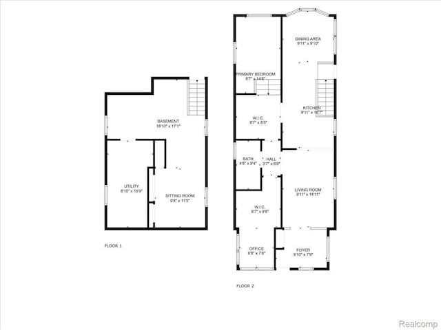 1942 E Troy St, Ferndale, MI 48220 - floor plan / room layout