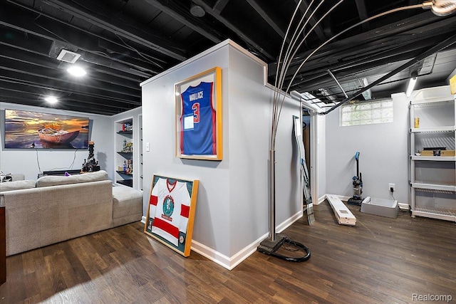 1942 E Troy St, Ferndale, MI 48220 - basement with baseboards and wood finished floors
