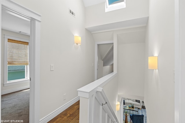 1310 Harrison Ave, Saint Joseph, MI 49085 - corridor with baseboards and dark wood finished floors
