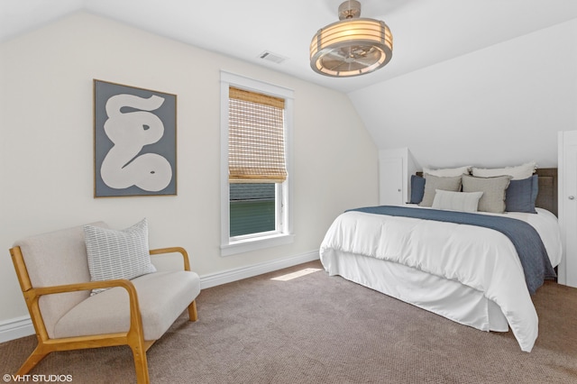 1310 Harrison Ave, Saint Joseph, MI 49085 - bedroom featuring vaulted ceiling, carpet floors, and baseboards