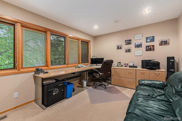3870 Glen Falls Dr, Bloomfield Hills, MI 48302 - carpeted office space with plenty of natural light, baseboards, and recessed lighting