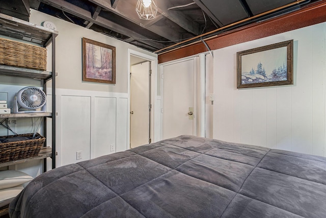 808 Princeton Ave, Ann Arbor, MI 48103 - bedroom with a decorative wall and wainscoting