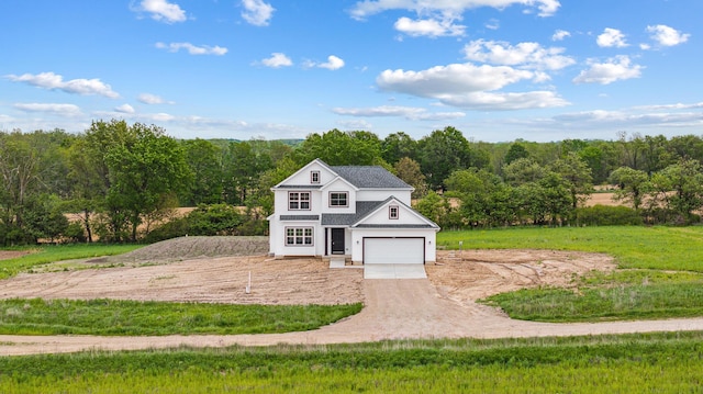 705 Montels Way, Charlotte, MI 48813 - view of front facade featuring dirt driveway and a forest view