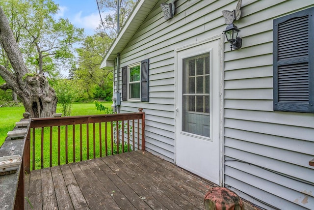 75 Taylor Ave, Battle Creek, MI 49037 - deck featuring a yard
