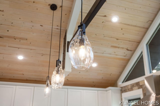 127 Emmet St, Grand Haven, MI 49417 - detailed view of wooden ceiling and wood walls