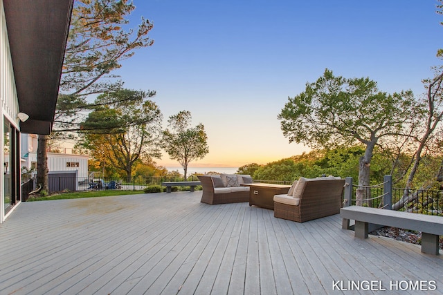 127 Emmet St, Grand Haven, MI 49417 - wooden terrace featuring an outdoor hangout area