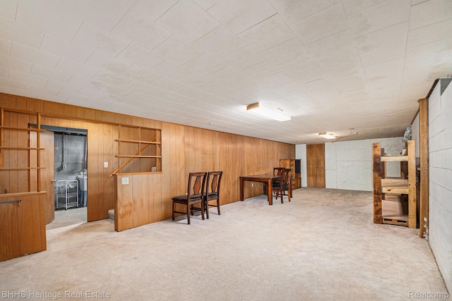 3226 Glasgow Dr, Lansing, MI 48911 - sitting room with carpet flooring and wood walls
