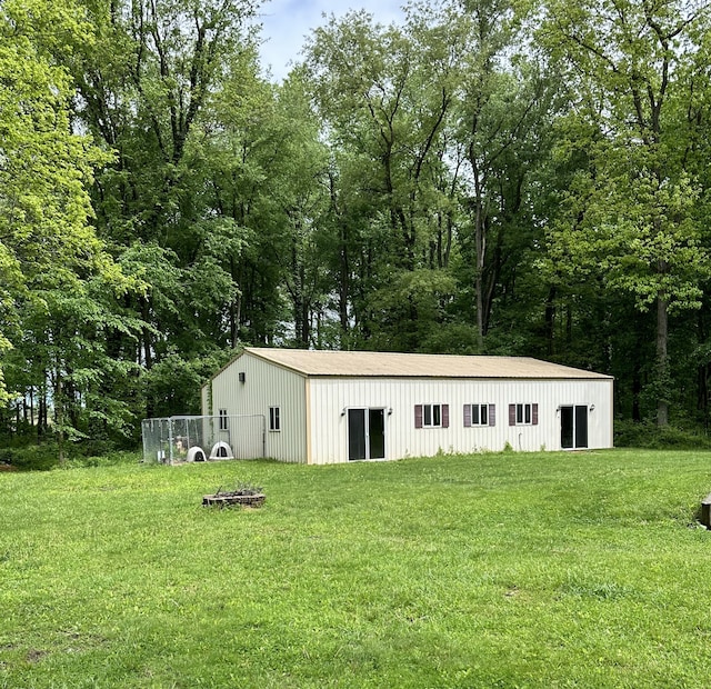 7920 8 1/2 Mile Rd, Ceresco, MI 49033 - view of pole building with a lawn