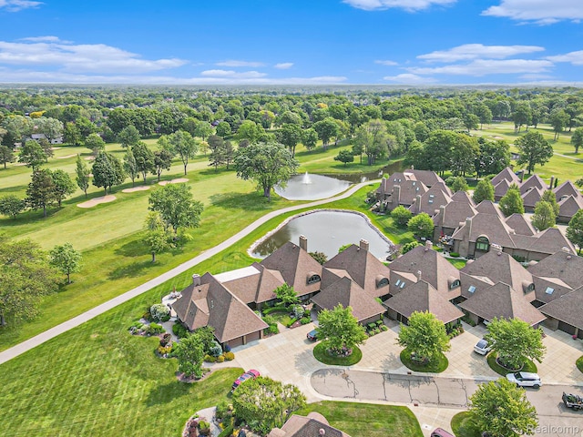 9095 S Saginaw Rd Unit 10, Grand Blanc, MI 48439 - aerial perspective of suburban area with a nearby body of water, a tree filled landscape, and a golf club