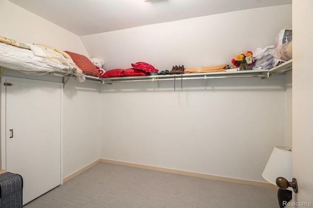 9095 S Saginaw Rd Unit 10, Grand Blanc, MI 48439 - spacious closet featuring carpet floors and lofted ceiling