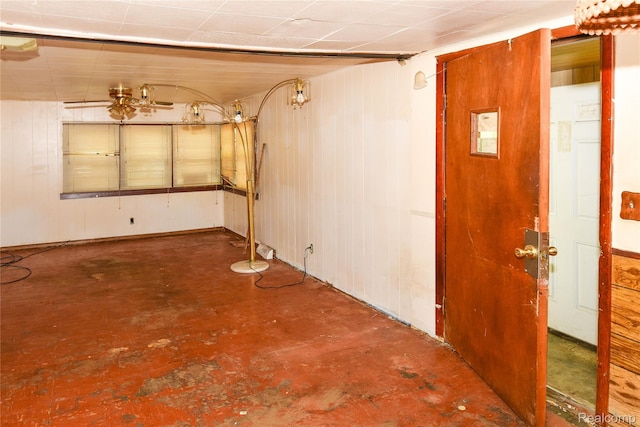 123 Parkdale Ave, Pontiac, MI 48340 - basement featuring wood walls