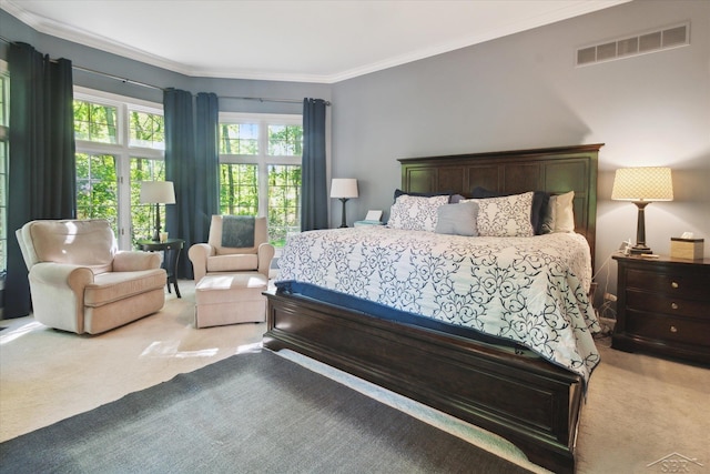 3283 Foxfire Dr, Milford, MI 48380 - bedroom featuring carpet and ornamental molding