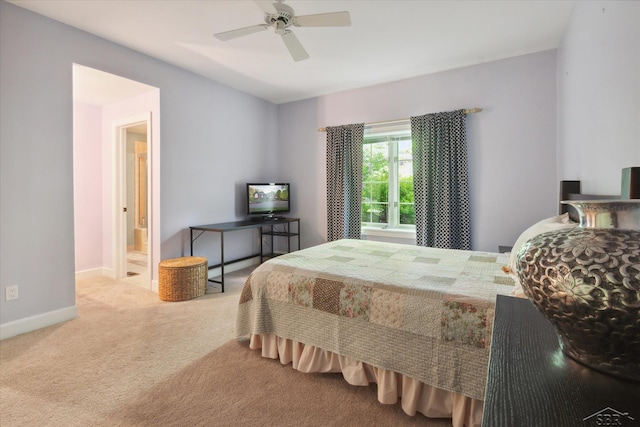 3283 Foxfire Dr, Milford, MI 48380 - carpeted bedroom featuring baseboards and a ceiling fan
