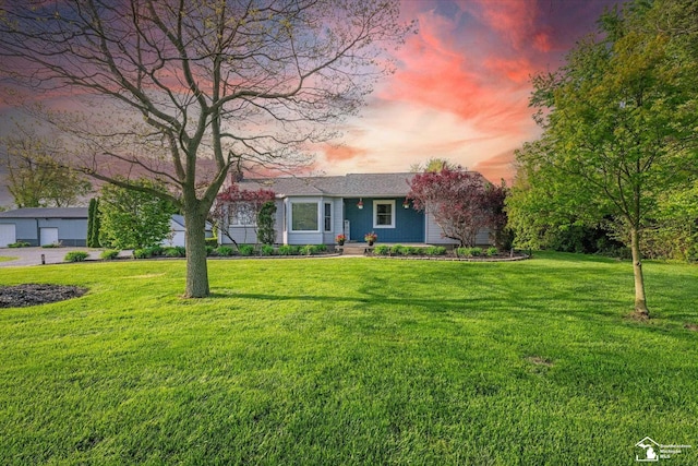 4851 Consear Rd, Ottawa Lake, MI 49267 - view of front of home featuring a lawn