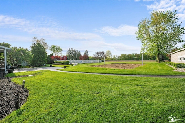 4851 Consear Rd, Ottawa Lake, MI 49267 - view of grassy yard with volleyball court