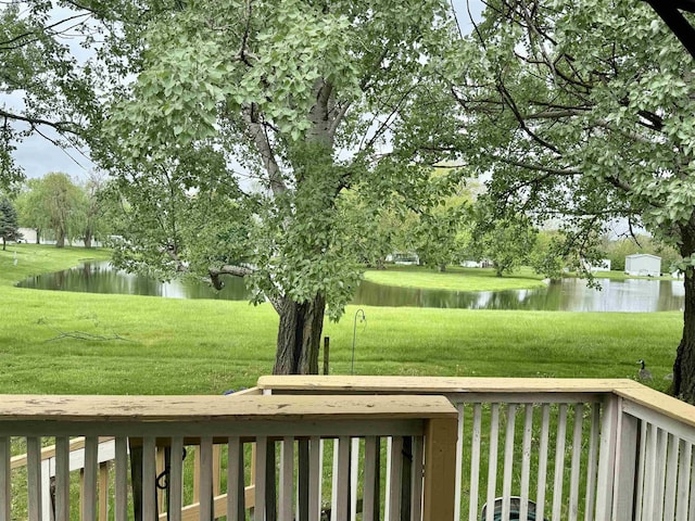 59 Clydesdale Dr, Mount Morris, MI 48458 - view of green lawn with a water view