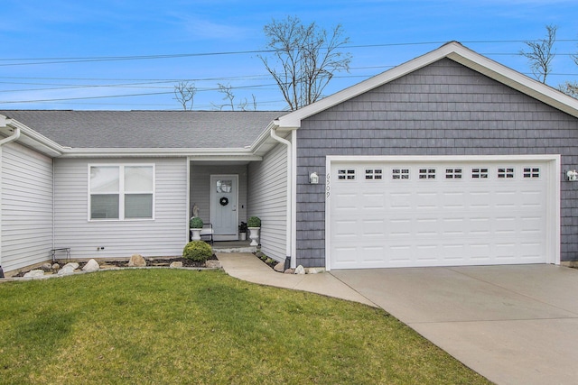 6509 Elle Ave, Portage, MI 49024 - single story home with a front lawn, an attached garage, and driveway