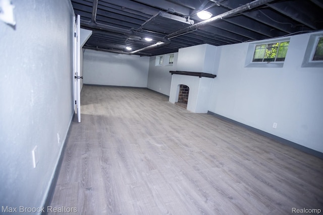 17352 Parkside St, Detroit, MI 48221 - basement with wood finished floors and baseboards