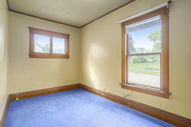 393 Merrill Ave, Muskegon, MI 49441 - carpeted spare room with ornamental molding and baseboards