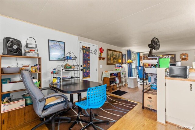 3723 Pinoak St, Clarkston, MI 48348 - dining space with wood finished floors and a desk