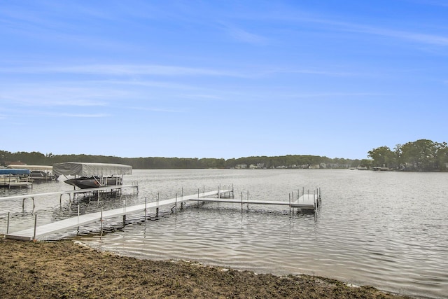 7289 Eagle Ter, Michigan, MI 49071 - dock featuring a water view and boat lift