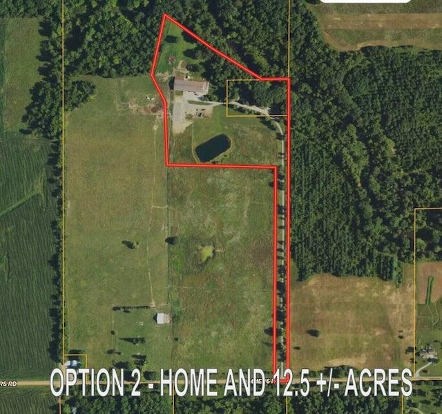 1720 Dimmers Rd, Reading, MI 49274 - aerial map of property and surrounding area featuring property boundaries highlighted