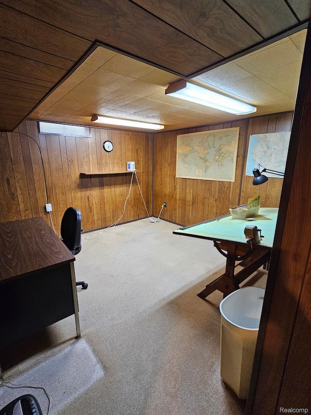 34245 Shawnee St, Westland, MI 48185 - playroom with carpet flooring and wooden walls