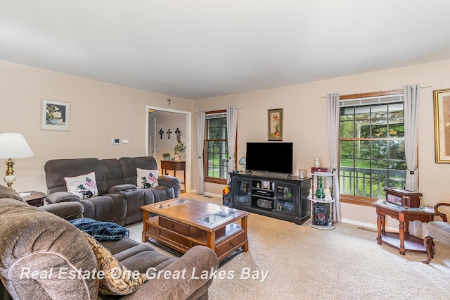 2203 Bullock Rd, Lapeer, MI 48446 - living area with carpet and baseboards