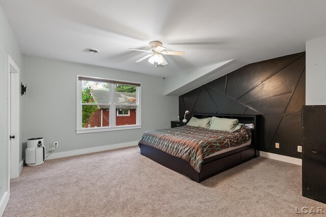 2803 Spielman Rd, Adrian, MI 49221 - carpeted bedroom featuring baseboards and ceiling fan