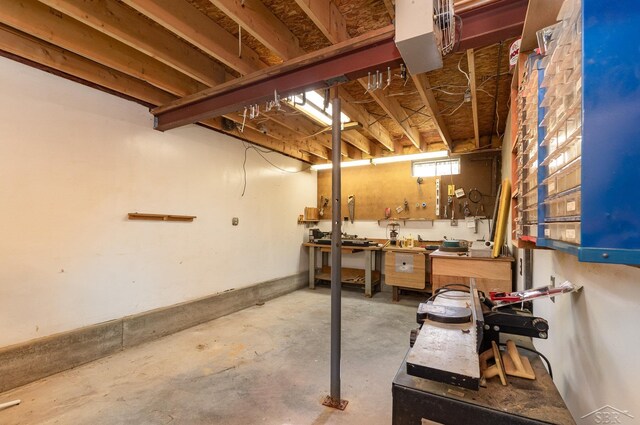 5295 E 14th St, Au Gres, MI 48703 - basement with a workshop area
