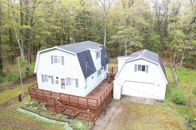 5295 E 14th St, Au Gres, MI 48703 - aerial view of property and surrounding area featuring a forest
