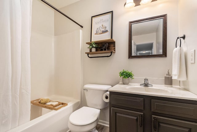 2441 Butterfly Ln, Berrien Springs, MI 49103 - full bath featuring vanity, shower / bath combo with shower curtain, and toilet