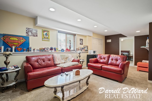 5512 Lillyview Ave SW, Wyoming, MI 49509 - carpeted living room featuring recessed lighting and baseboards
