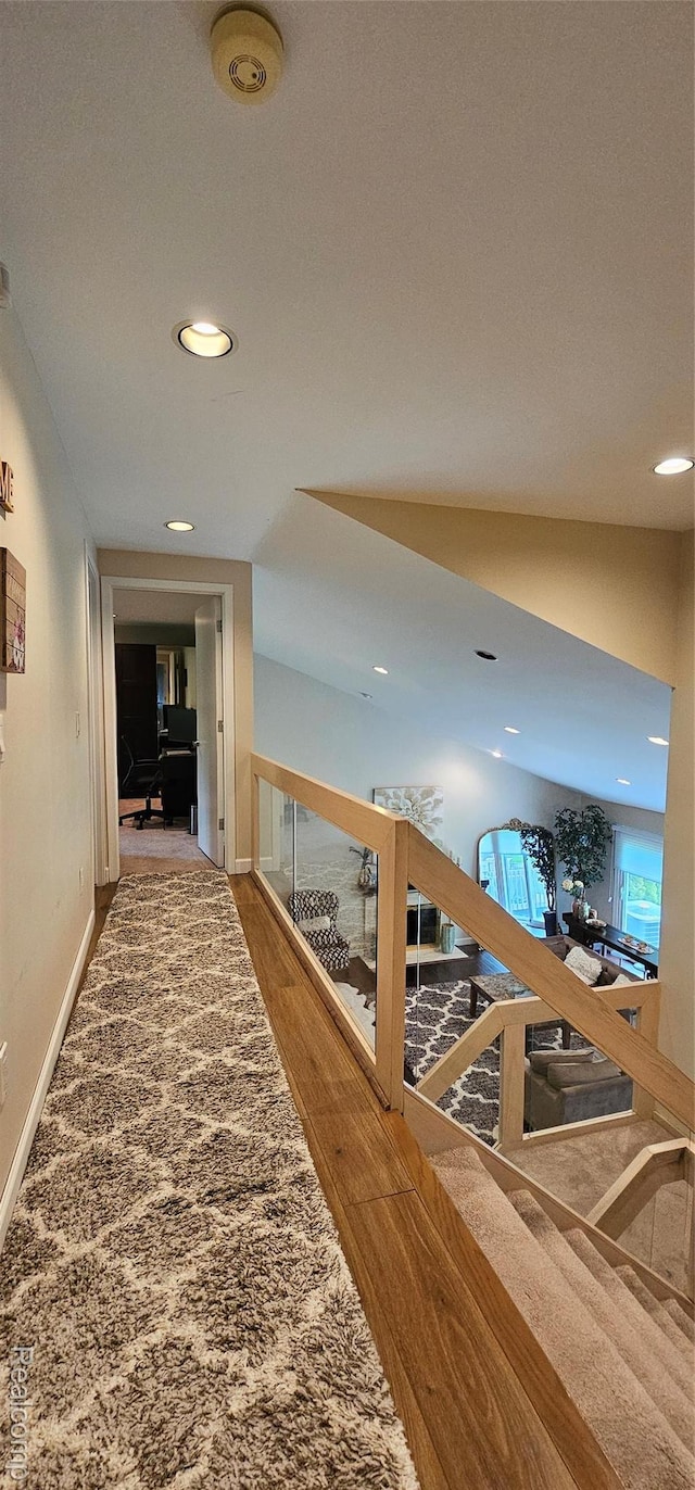 5084 Champlain Cir W, Bloomfield, MI 48323 - hall with recessed lighting, baseboards, and wood finished floors