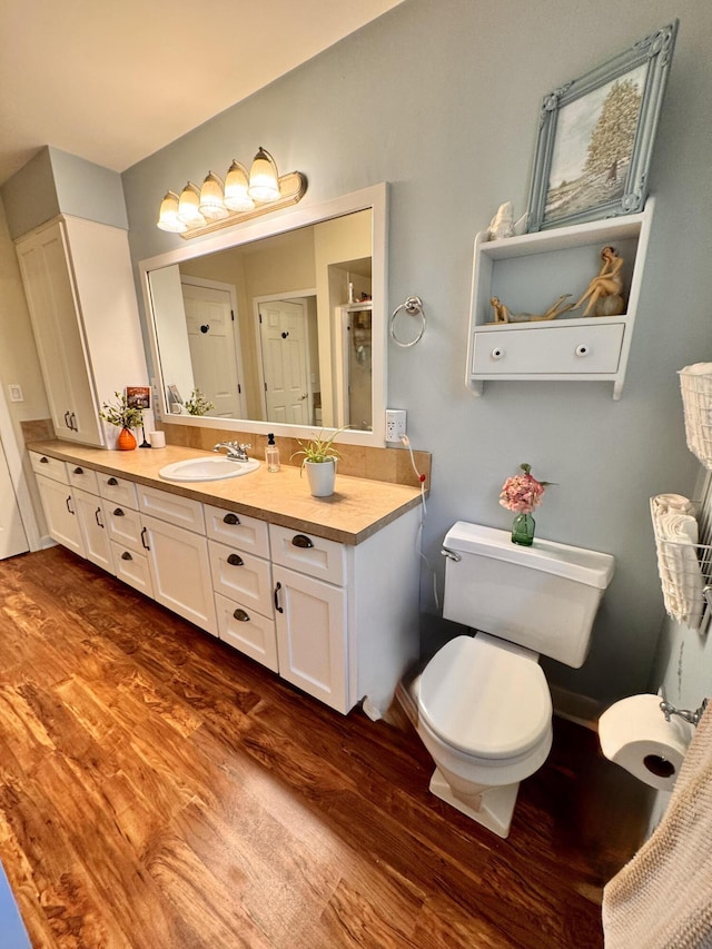 4239 Glen Hollow Dr, Hudsonville, MI 49426 - bathroom with wood finished floors, vanity, and toilet