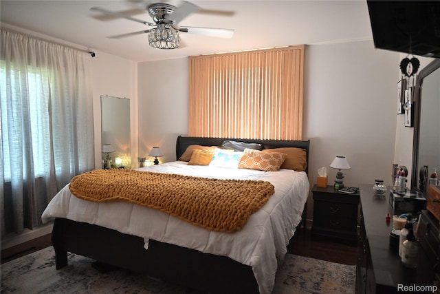 23744 Liddle St, Brownstown, MI 48183 - bedroom with wood finished floors and ceiling fan