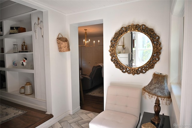 23744 Liddle St, Brownstown, MI 48183 - corridor with a chandelier