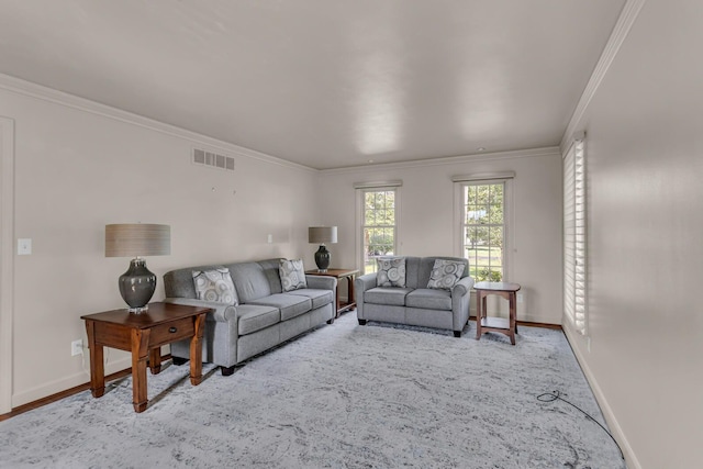 1780 Williamsburg Dr, Adrian, MI 49221 - living room with baseboards and crown molding