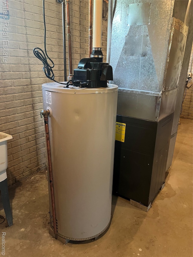 4440 Colby Ct, Burton, MI 48519 - utility room featuring gas water heater and heating unit
